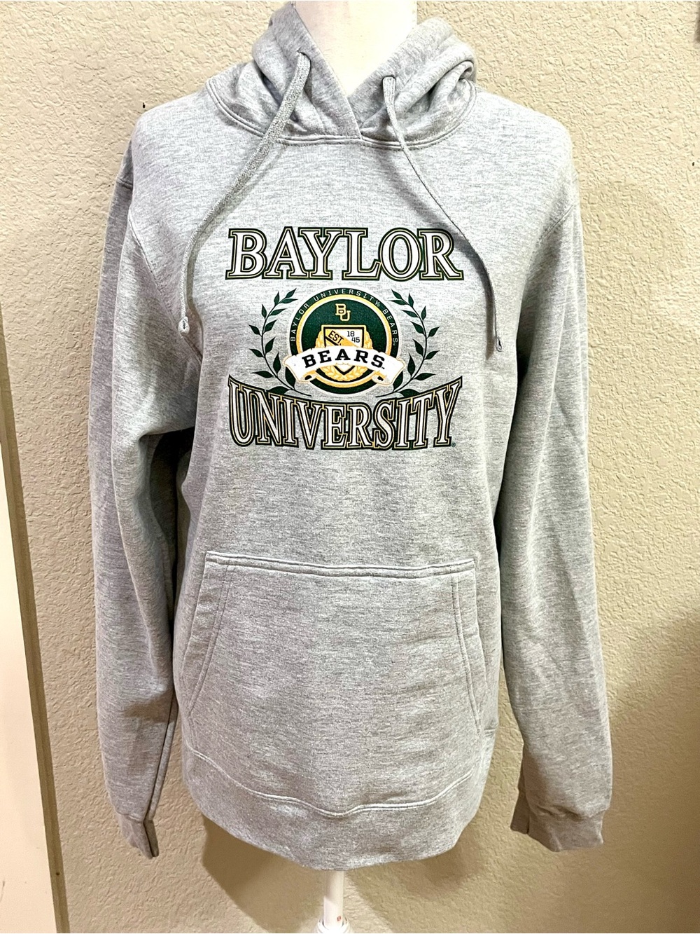 Baylor University College Gray Hooded Sweatshirt